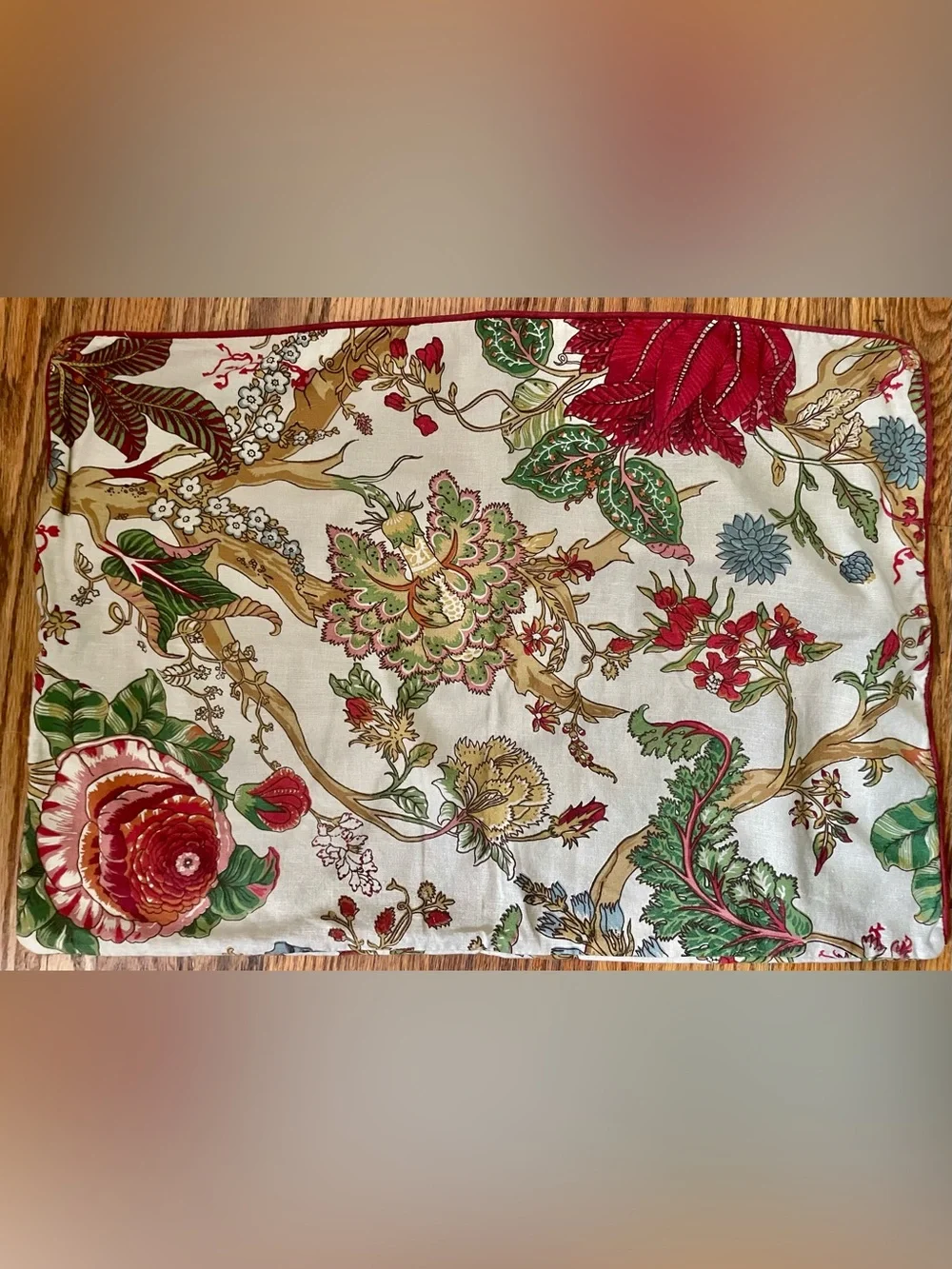Pottery Barn Wells Palamore Botanical Print Cotton Linen Standard Pillow Shams